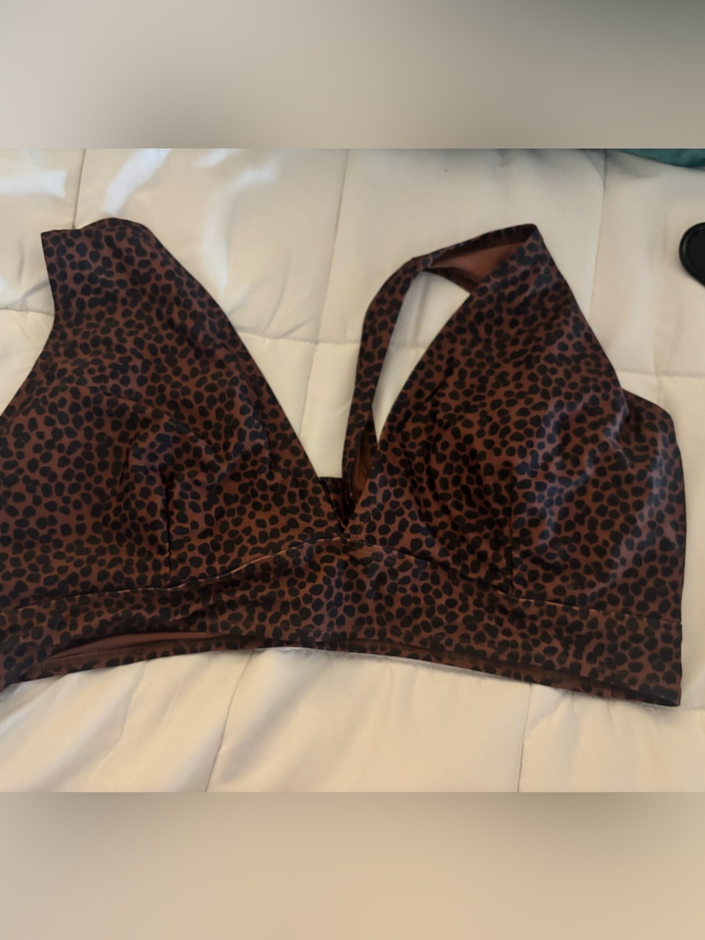 Old Navy Brown Leopard Swim TOP ONLY
